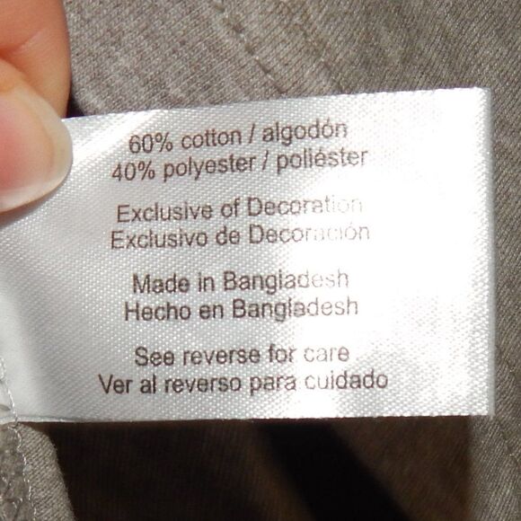 EDDIE BAUER men's medium solid gray short sleeve basic tee NWT - Picture 5 of 7